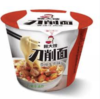 GDS Instant Daoxiao Noodle Spicy Beef Flavor Bowl 108g | 顾大嫂 刀削面 香辣牛肉味 108g