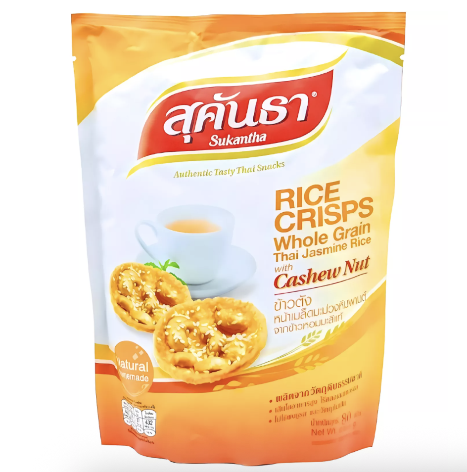 SUKANTHA Rice Cracker Cashew Nut Flavor 80g | SUKANTHA 米饼 腰果味 80g
