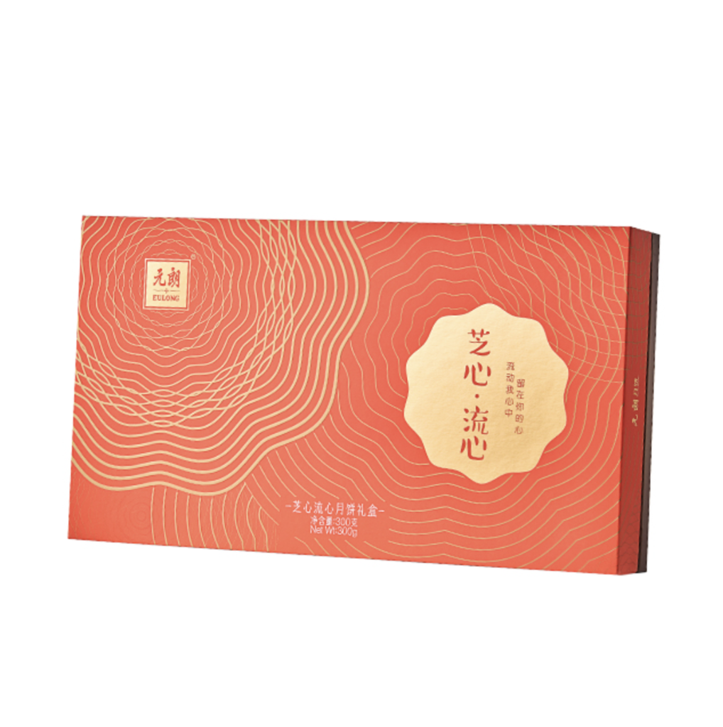 EULONG Mooncake Gift Box Cheese Lava 300g | 元朗 芝士流心月饼礼盒 300g