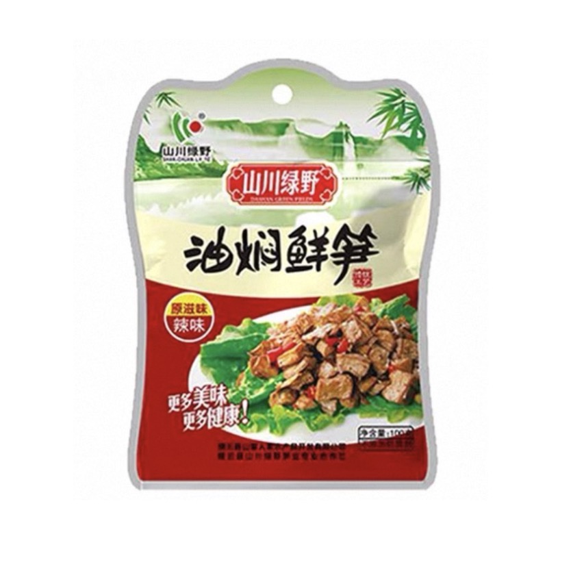 SCLY Braised Fresh Bamboo Shoots Spicy Flavor 100g | 山川绿野 油焖鲜笋 香辣味 100g