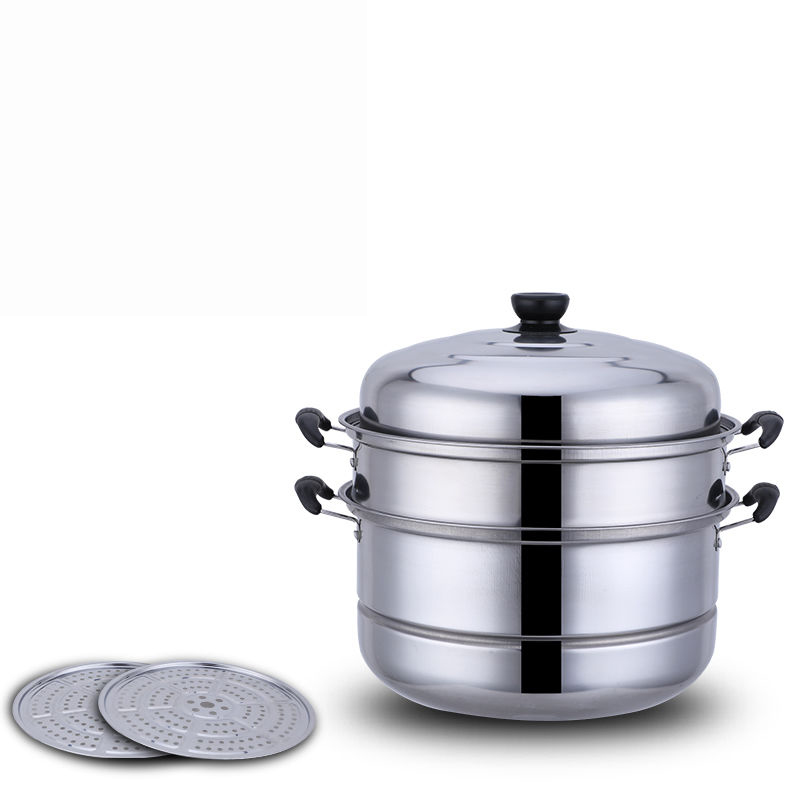 steamer two layer pot 32" | 不锈钢二层蒸锅 32“