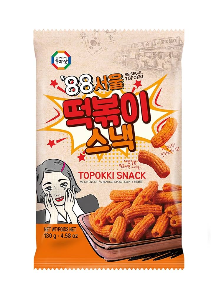 SURASANG Korean Cracker Sweet & Spicy Flav. 130g | 三进  韩国年糕脆片 130g