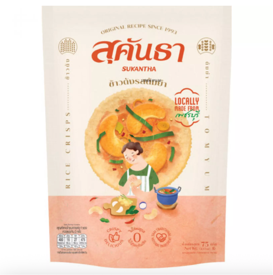 SUKANTA Rice Cracker Tom Yum Flavor 75g | SUKANTA 米饼 冬阴功味 75g