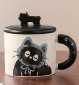 Mug with Cat Design Blue 360ml | 马克杯 蓝色猫咪 360ml