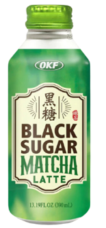 OKF Black Sugar Matcha Latte Drink 390ml | OKF 黑糖抹茶拿铁饮品 390ml