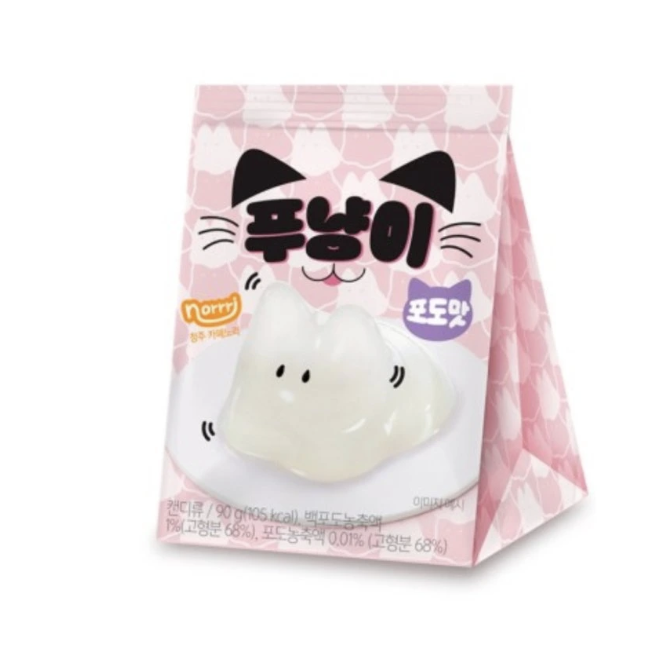 YOUUS Cat Shaped Jelly Grape Flavor 90g | YOUUS 猫咪造型果冻 葡萄味 90g
