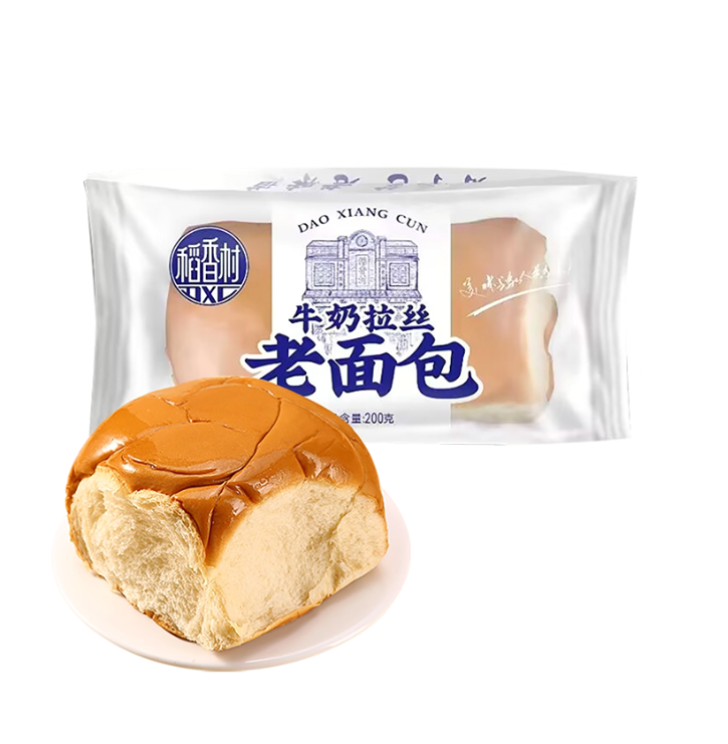 DXC Milk Pull-Apart Bread 200g | 稻香村 牛奶拉丝老面包 200g
