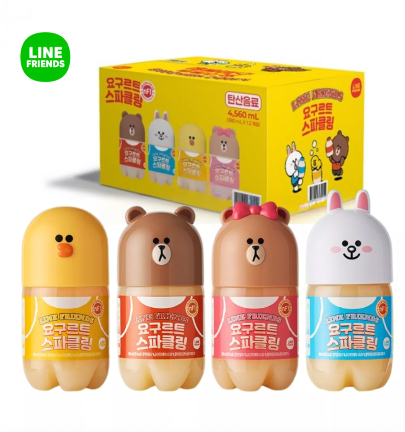 LINE FRIEND Sparkling Yogurt Soda 380ml | LINE FRIENDS 酸奶苏打饮料 380ml