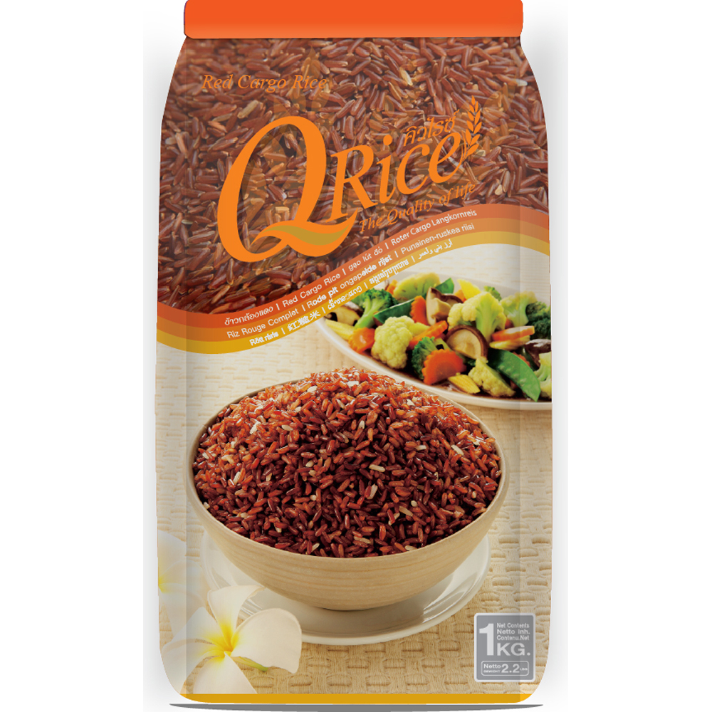 Q RICE Red Cargo Rice 1kg | Q RICE 上等红糙米1kg 