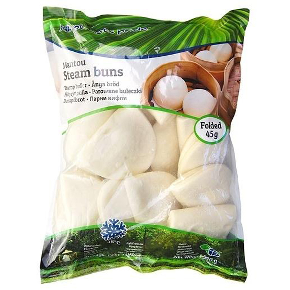 Planets  Pride Steam Bao Buns Mantou (Folded 45g pc) 990g | PP 刈包/荷叶夹/割包 990g