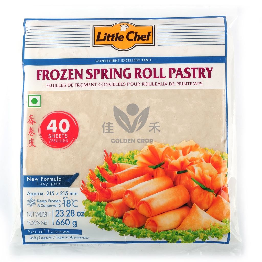 Little Chef Spring Roll Pastry 215X215mm 660g | 小厨师 春卷皮 660g