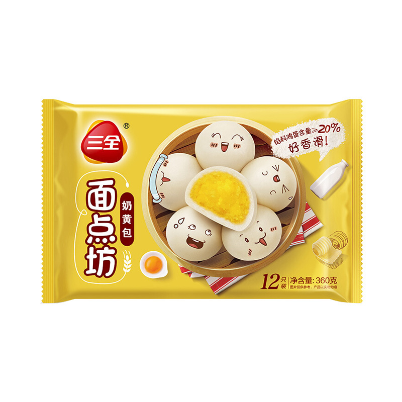 SQ Creamy Custard Bun 360g | 三全 奶黄包 360g