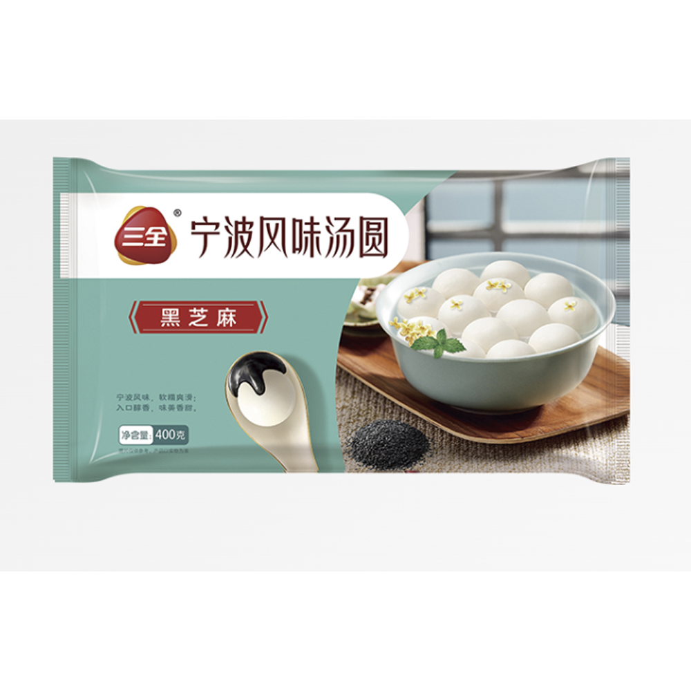 SQ Glutinous Rice Ball Sesame 400g | 三全 黑芝麻汤圆 400g