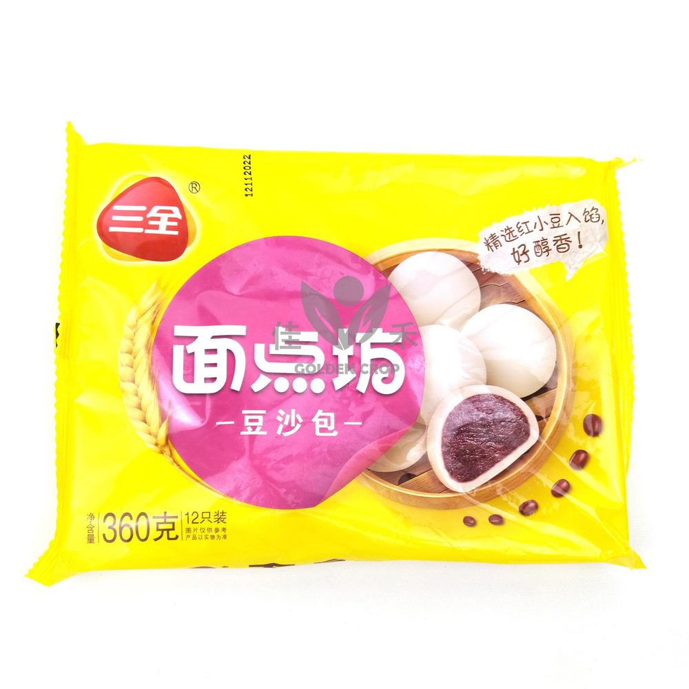 SQ Sweet Bean Paste Bun 360g | 三全 豆沙包 360g