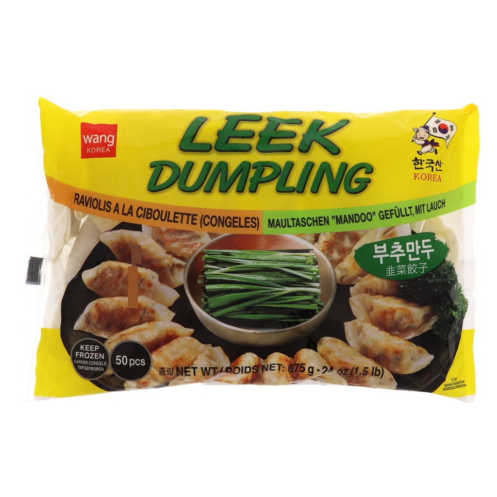 WANG Dumpling leek 675g | 韩国 王牌 韭菜饺子 675g