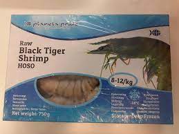 PLANETS PRIDE 8/12 Black Tiger Shrimp HOSO 750g | PP 黑虎大虾 8/12 有头有壳 750g