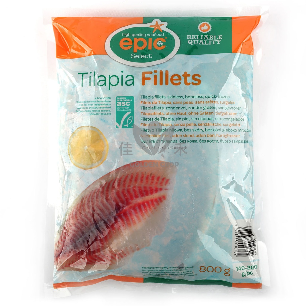 epic tilapia fillets 800g | epic 中餐罗非鱼片 800g