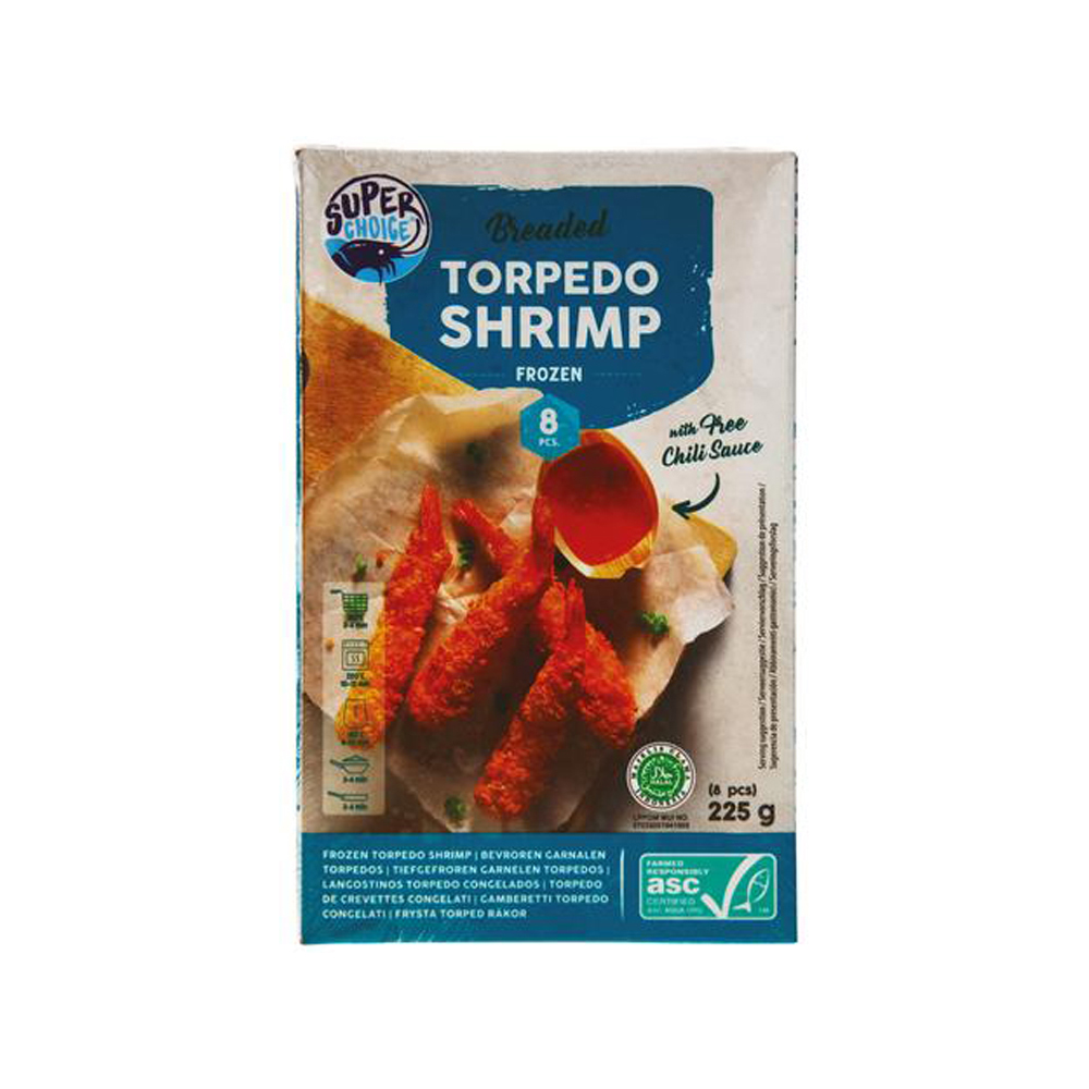 SUPER CHOICE Torpedo Shrimp 225g | SUPER CHOICE 天妇罗炸虾 225g