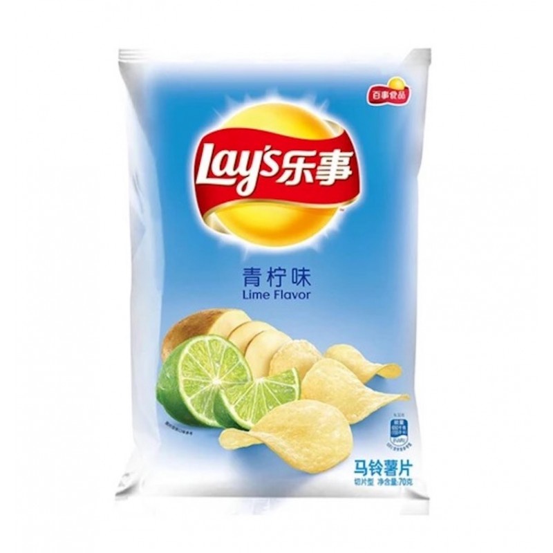 Lays Potato Chips Lime Flavor 70g | 乐事 青柠味薯片 70g