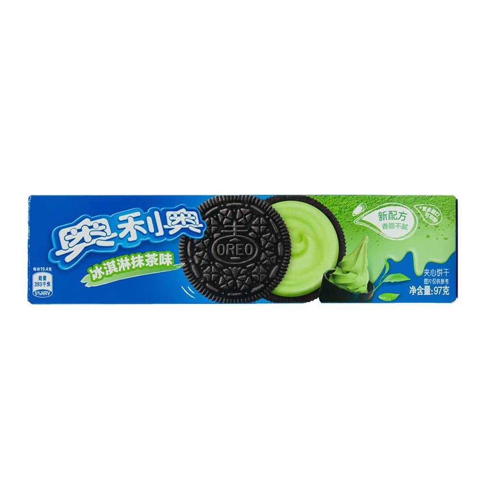 Oreo Sandwich Biscuit Matcha Flavor 97g | 奥利奥 冰激淋抹茶夹心饼干 97g