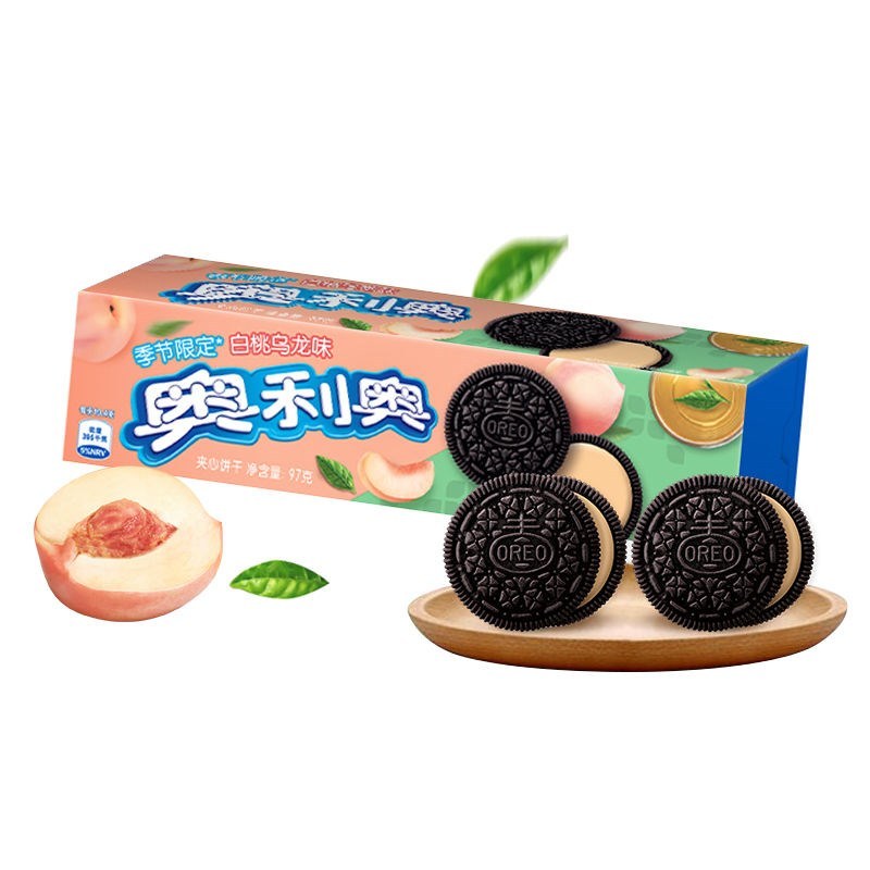 Oreo Sandwich Biscuit Peach Oolong Flavor 97g | 奥利奥 白桃乌龙 夹心饼干 97g