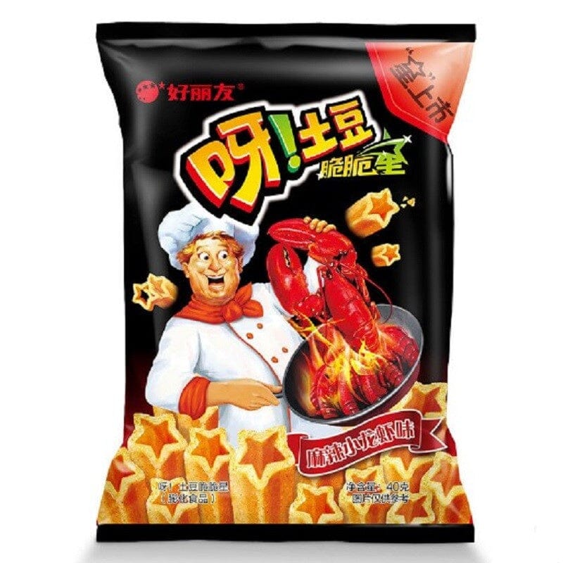 HLY Potato Chips Spicy Crayfish Flavor 40g | 好丽友 呀土豆 麻辣小龙虾味 40g