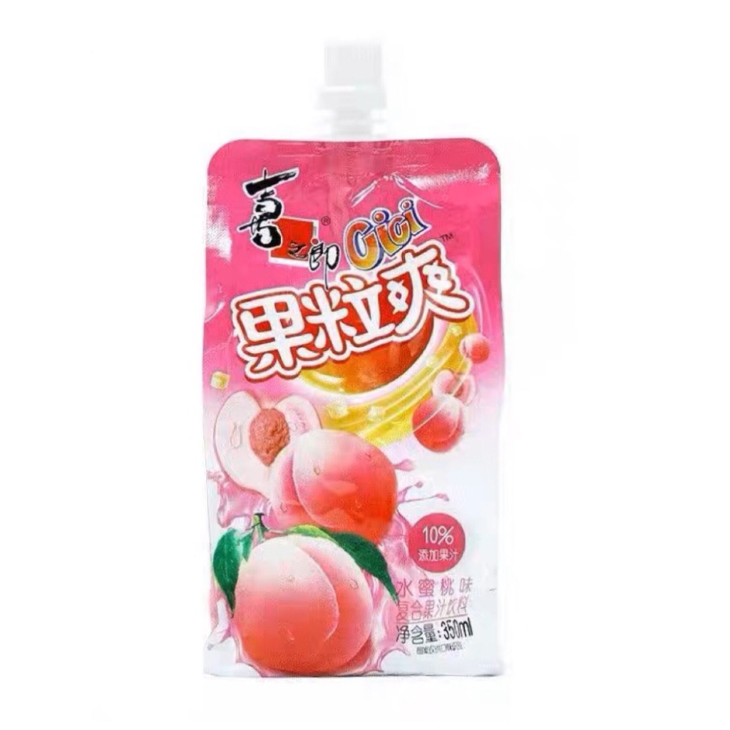 XZL Fruit Jelly Drink Peach Flavor 350ml | 喜之郎 果粒爽 水蜜桃 350ml