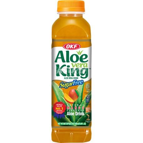 OKF Aloe Vera Drink Mango Sugar Free 500ml | OKF 芦荟饮料芒果味 无糖版 500ml