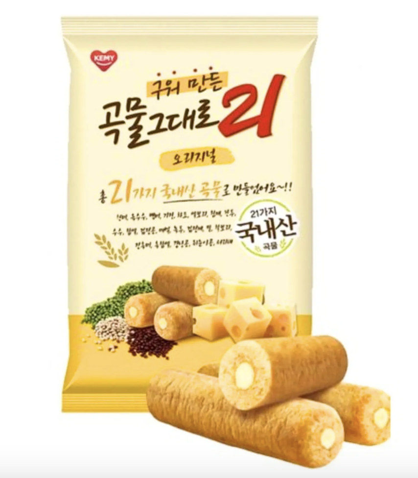 KR KEMY Premium Baked Crispy Roll Original Flavor 150g | 韩国 KEMY 夹心谷物棒 原味 150g