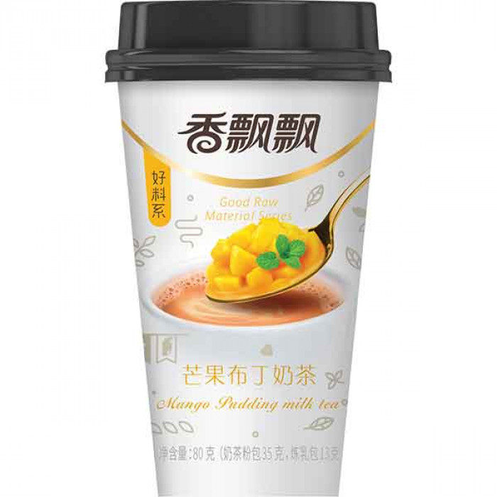 XPP Milk Tea Mango Pudding Flavour 80g | 香飘飘 奶茶 芒果布丁味 80g