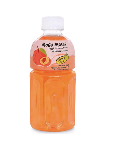 MOGU Peach Drink with Nata de Coco 320 ML | MOGU 蜜桃饮料 320ML