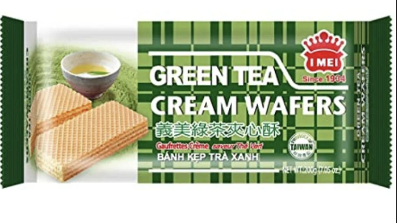 I Mei Cream Wafer Green Tea Flav. 200g | 义美 绿茶夹心酥 200g