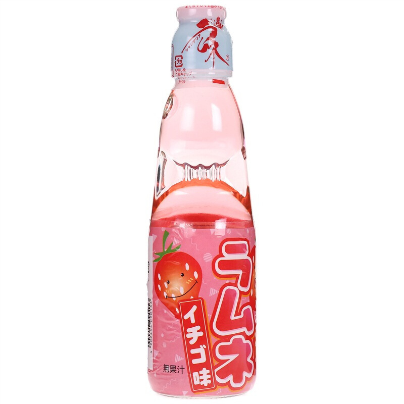 Ramune strawberry drinks 200ml | 日本弹珠饮料(草莓味)200ml