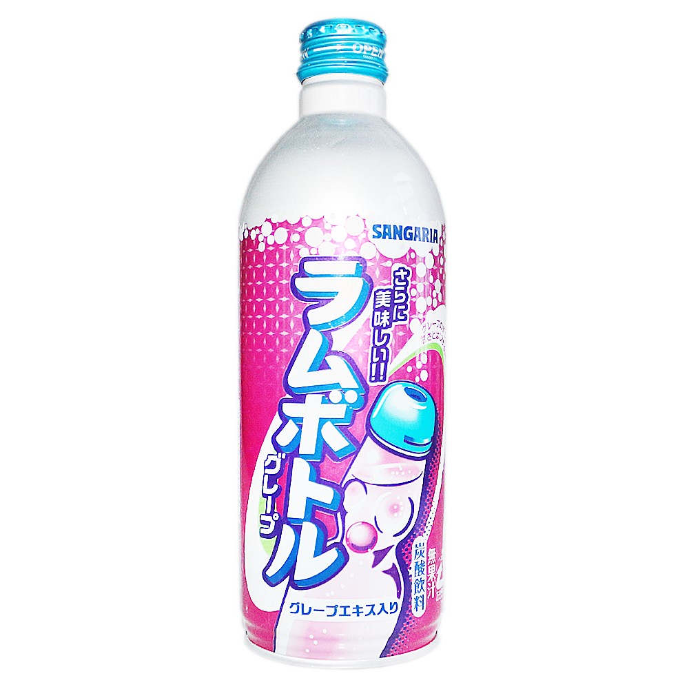 JP Sangaria Soda Drink Grape 500ML | 铝罐装碳酸汽水 葡萄味 500ML