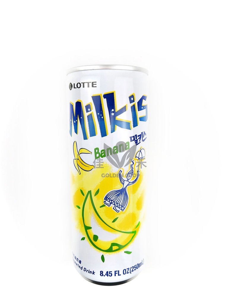 LOTTE Milkis Soft Drink Banana 250ml | 乐天 苏打饮料 香蕉味 250ml