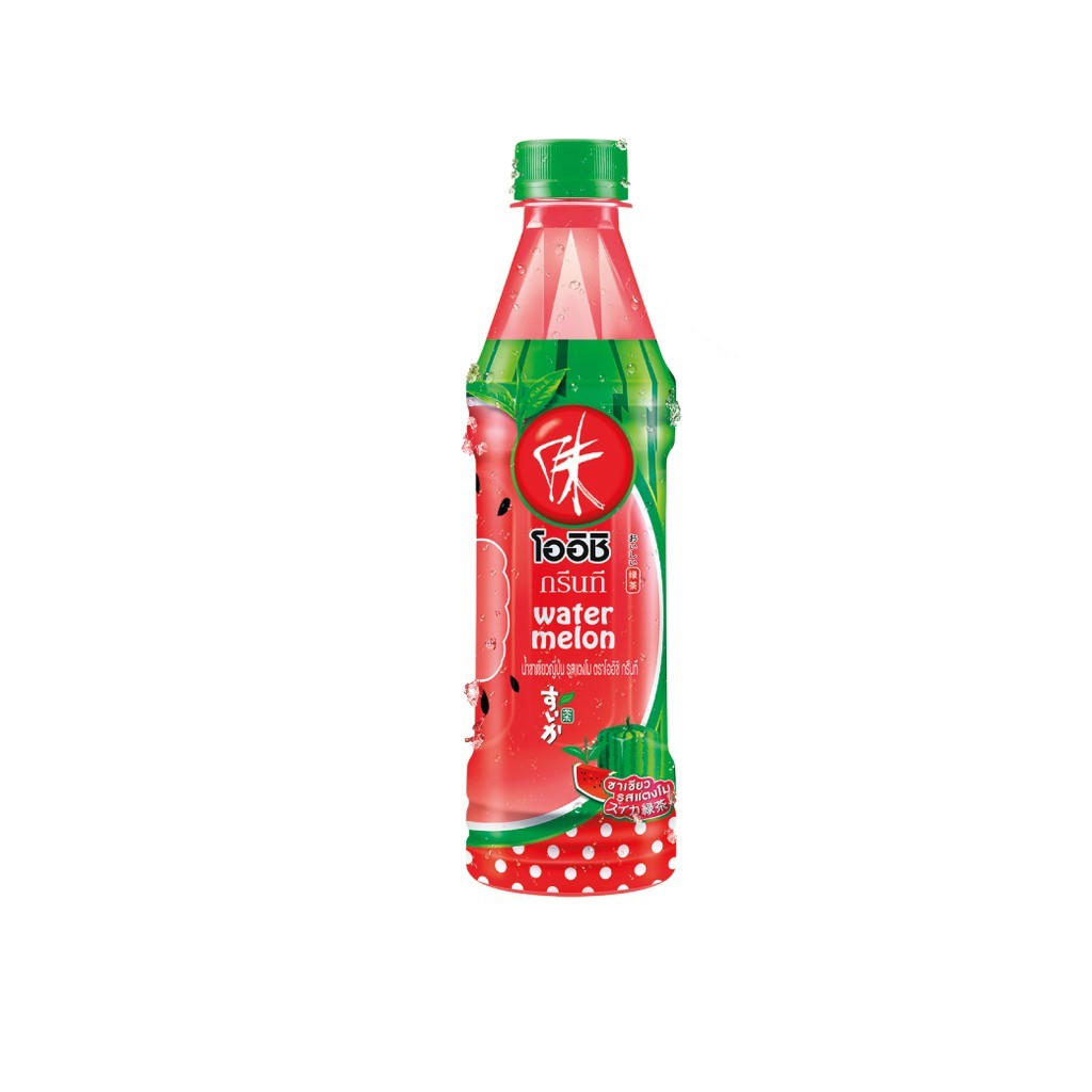 OISHI Green Tea Watermelon 380ml | Oishi 西瓜味 绿茶饮料 380ml