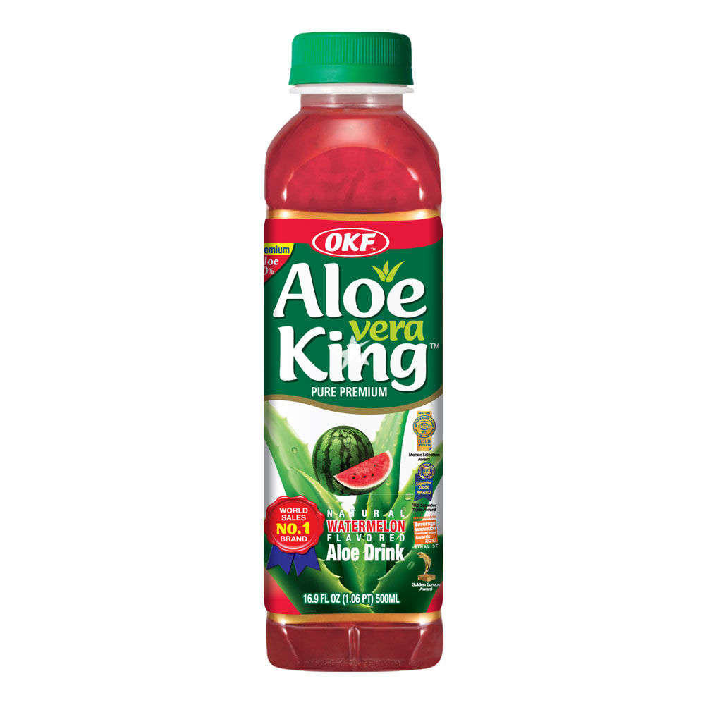 OKF Aloe Vera Drink Watermelon 500ml | OKF 西瓜味 500ml