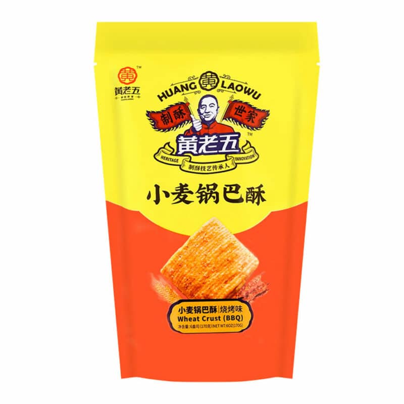 Guo Ba-BBQ Flavour 170g | 黄老五 小麦锅巴酥 烧烤味 170g