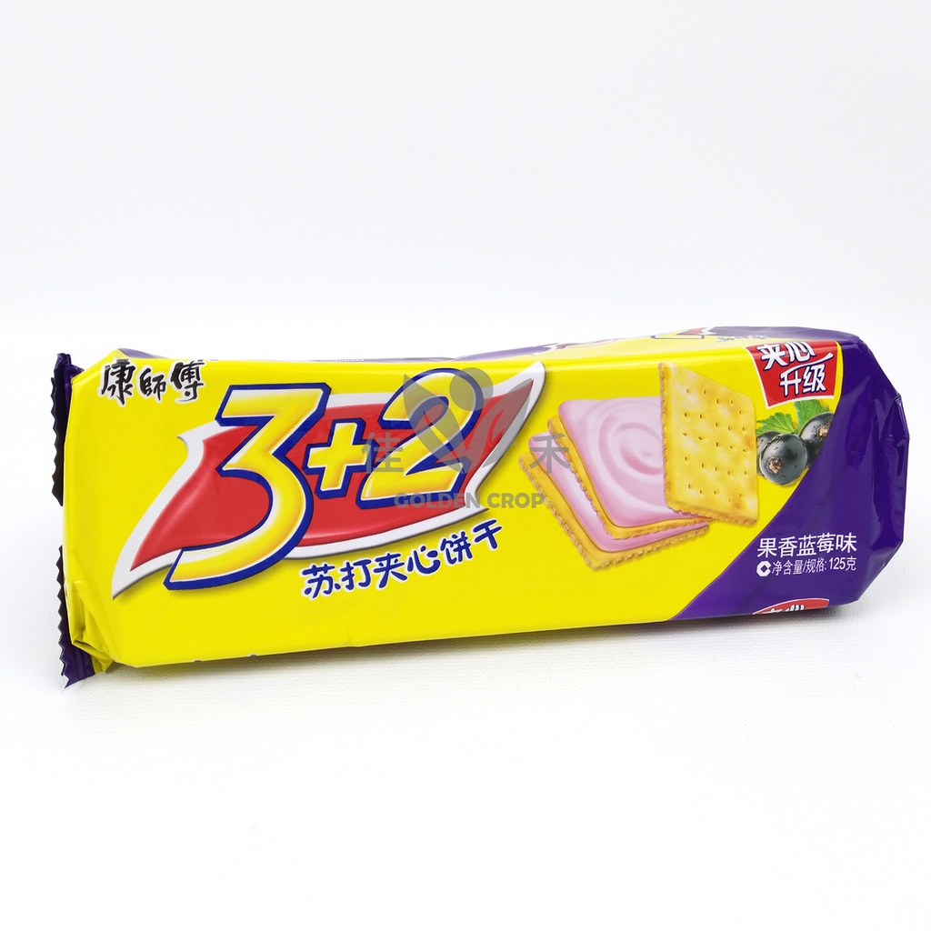 KSF 3+2 Biscuit Blueberry Flavor 125g | 康师傅 3+2 蓝莓味