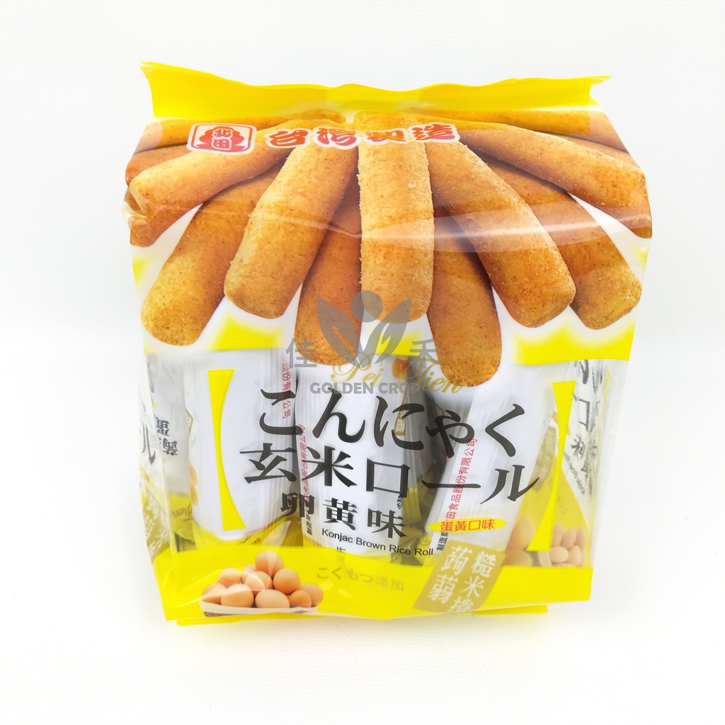 Pei-Tian Konjac Brown Rice Roll-Egg Yolk 160g | 北田 蒟蒻糙米卷 蛋黄味 160g