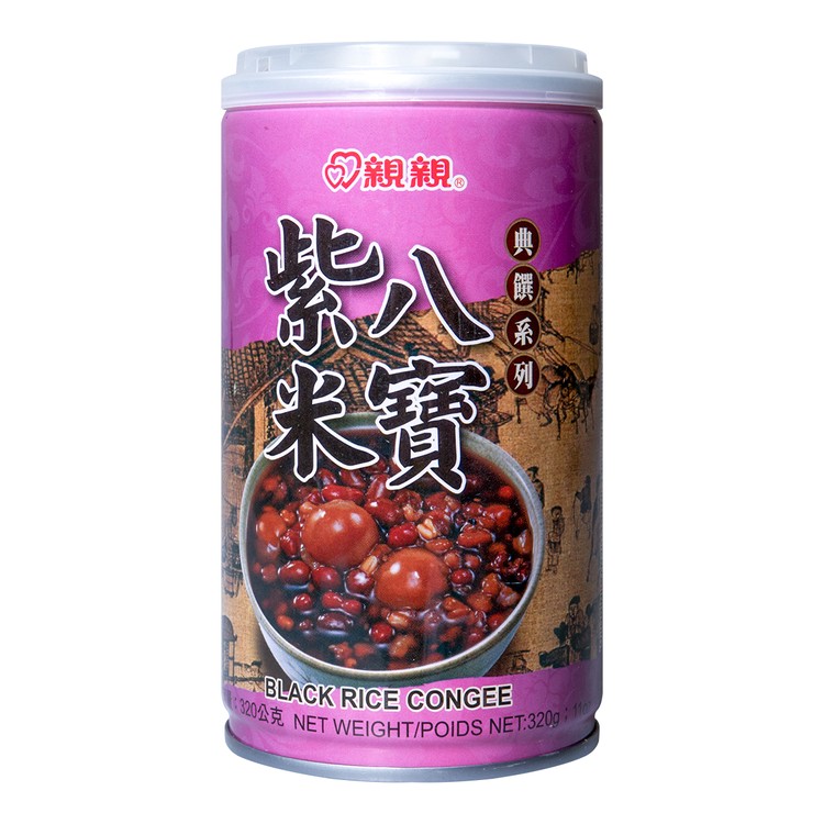 TW QQ Canned Black Rice Congee 320g | 亲亲 紫米八宝粥 320g