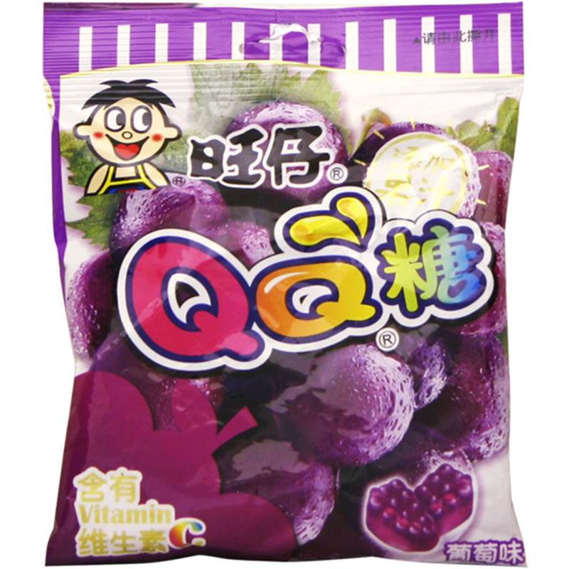 Want Want Gummy Candy Grape 20g | 旺仔 QQ糖 葡萄味 20g