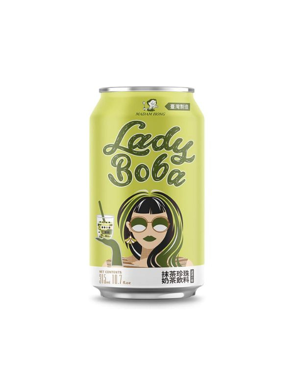 LADY BOBA Green Tea Bubble Milk Tea 315ml | LADY BOBA 绿茶珍珠奶茶 315ml