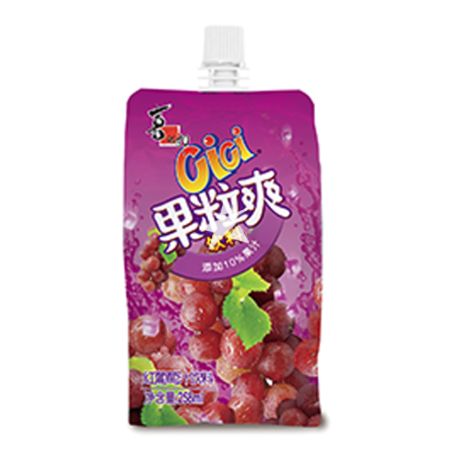 XZL Fruit Flavour Drink-Red Grape Flavour 258ml | 喜之郎 果粒爽 红葡萄 258ml