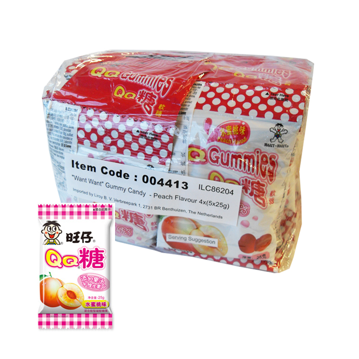 Want Day QQ Candy Peach 20g | 旺仔 QQ糖 水蜜桃味 20g