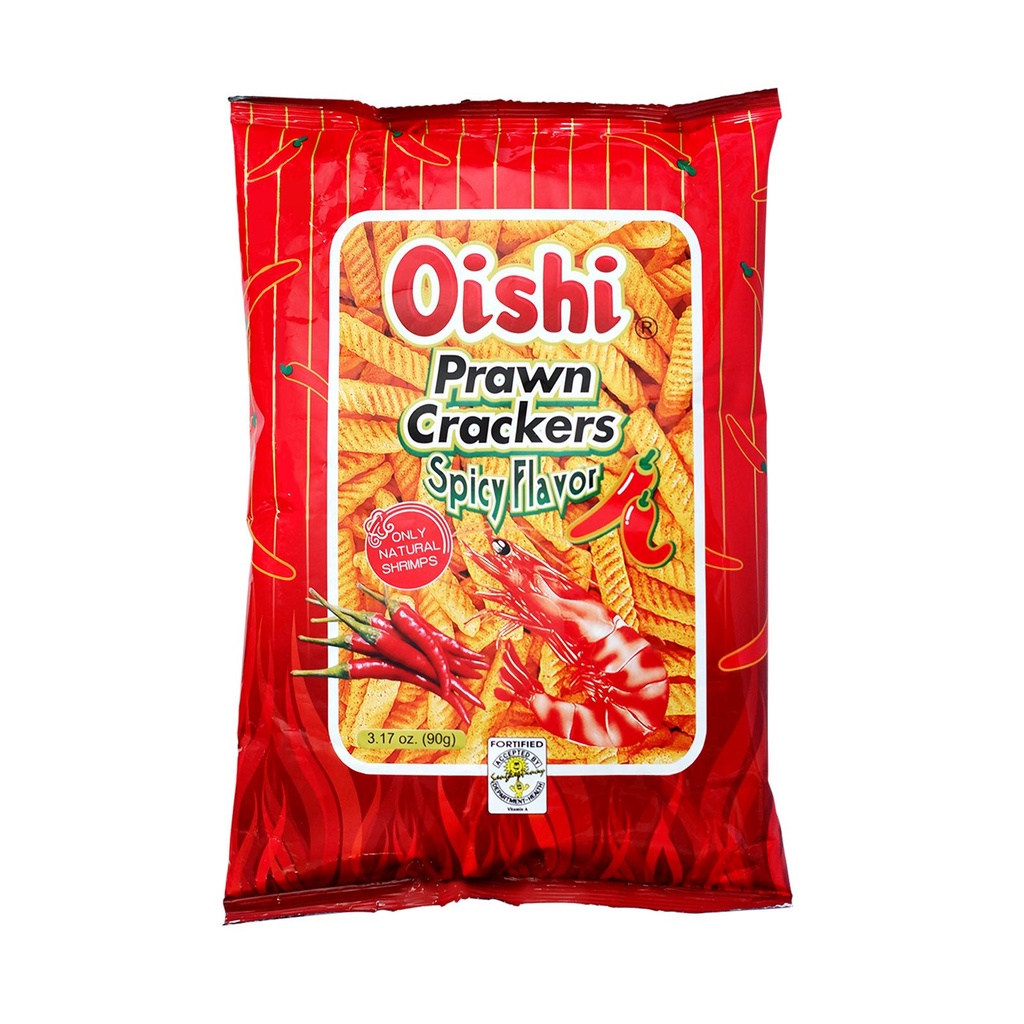 OISHI Prawn Crackers - Spicy 60g | OISHI 虾条 辣 60g