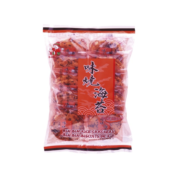 BINBIN Spicy Seaweed Rice Crackers 135g | BINBIN 米果 辣海苔味 135g