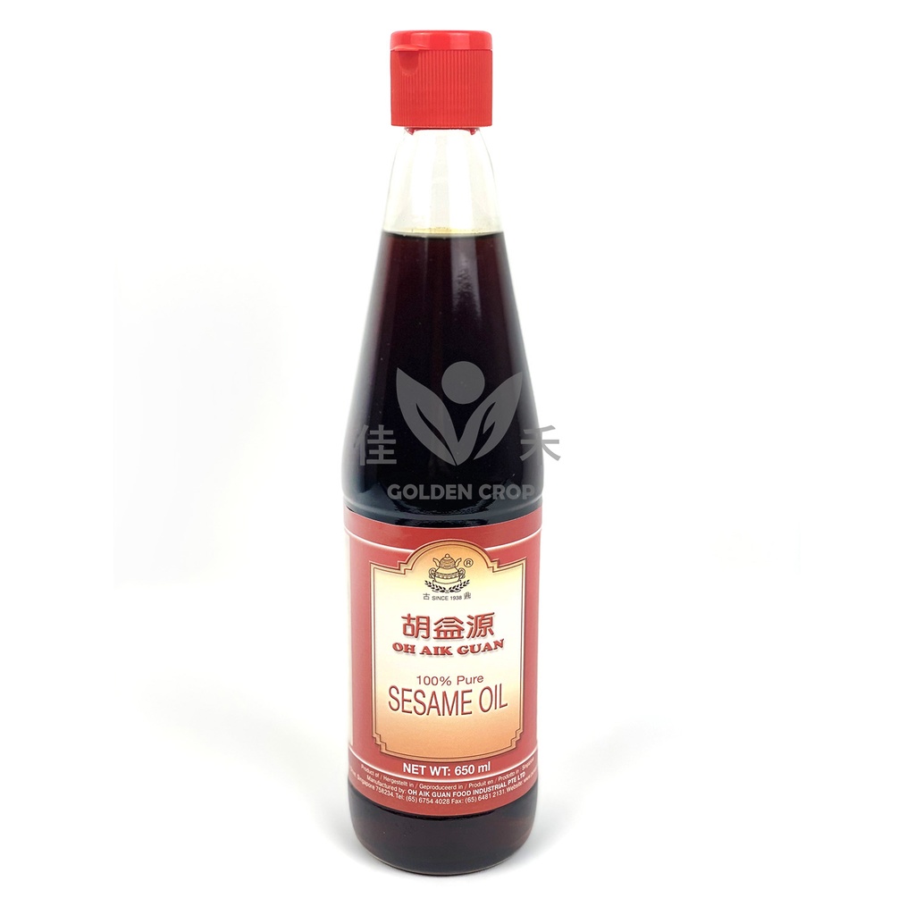 OH AIK GUAN Sesame Oil 650ml | 胡益源 纯正芝麻油 650ml