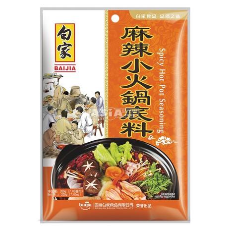 Baijia Hot Pot Seasoning Spicy 200g | 白家 麻辣小火锅底料 200g