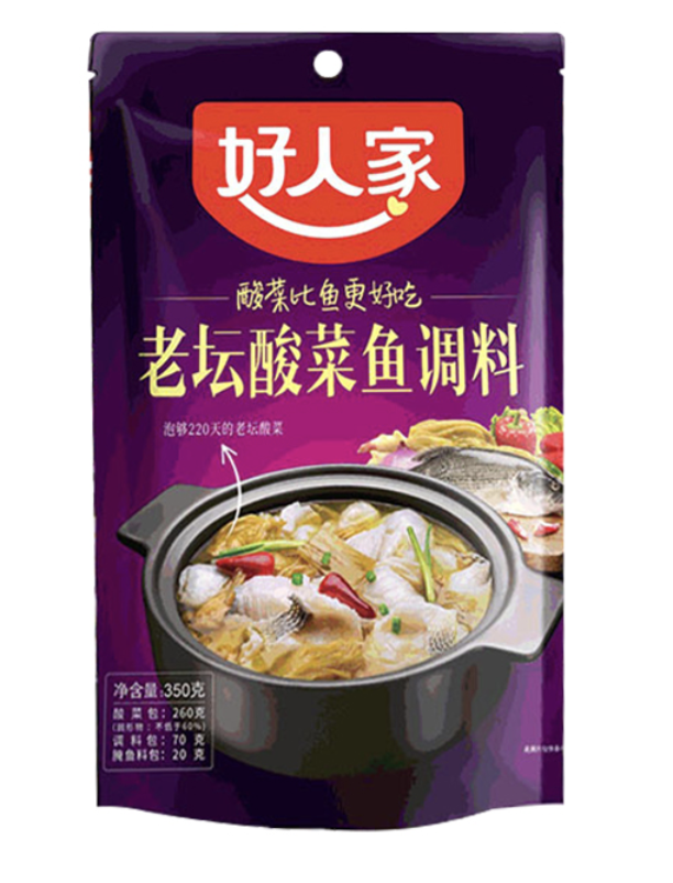 HRJ Seasoning For Pickled Cabbage Fish 360g | 好人家 老坛酸菜鱼调味料 360g